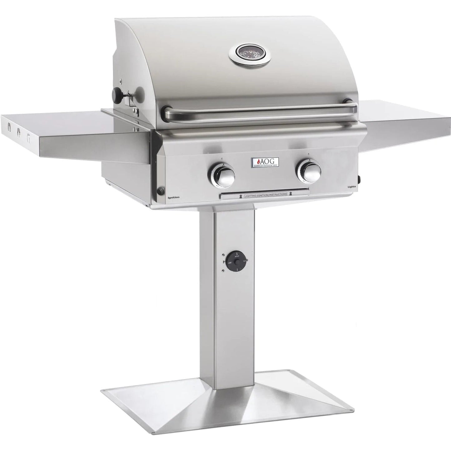 AOG L-Series 24-Inch 2-Burner Patio Post Gas Grill - 24NPL - Grills N More