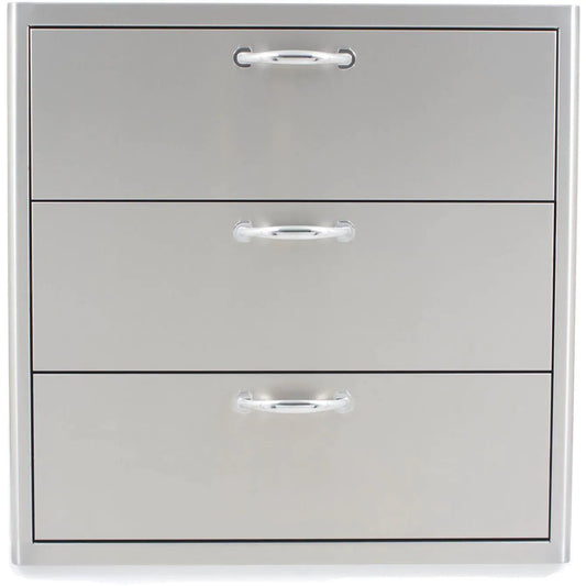 Blaze 30-Inch Stainless Steel Triple Access Drawer - BLZ-30W-3DRW - Grills N More