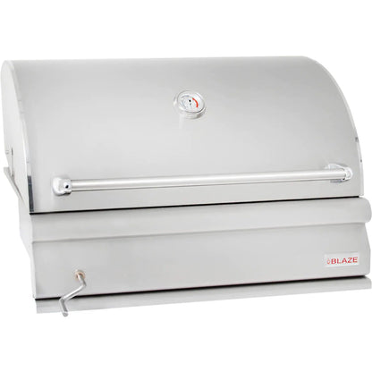 Blaze 32-Inch Built-In Stainless Steel Charcoal Grill With Adjustable Charcoal Tray - BLZ-4-CHAR - Grills N More