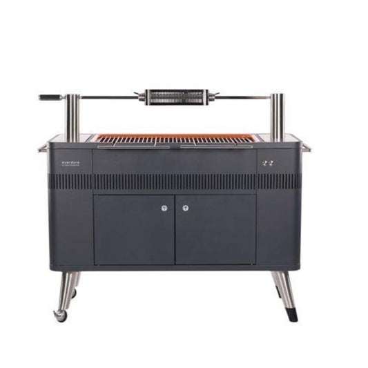 Everdure HUB II 54-Inch Charcoal Grill With Rotisserie & Electronic Ignition - HBCE3BUS - Grills N more