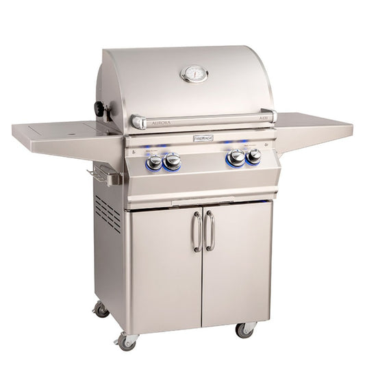Fire Magic Aurora 24-Inch Portable Gas Grill With Single Side Burner / Analog Thermometer - grillsNmore.com