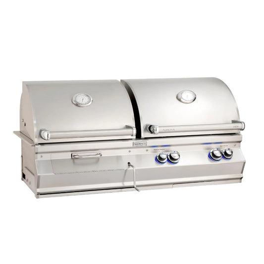 Fire Magic Aurora 46-Inch Gas/Charcoal Combo Built-In Grill With Analog Thermometer - grillsNmore.com