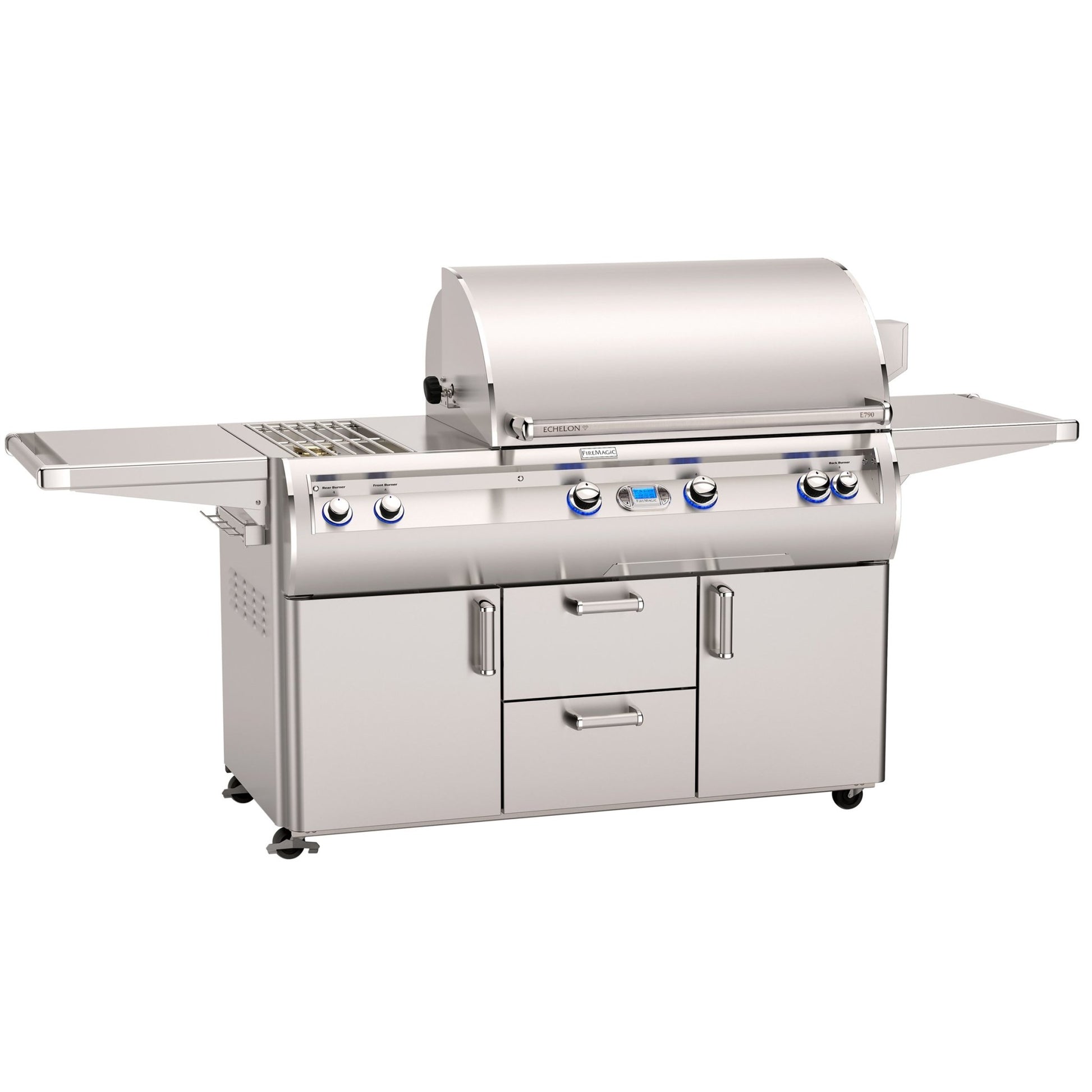 Fire Magic Echelon 36-Inch Portable Gas Grill, Double Side Burner, W/ Rotisserie & Digital Thermometer - grillsNmore.com