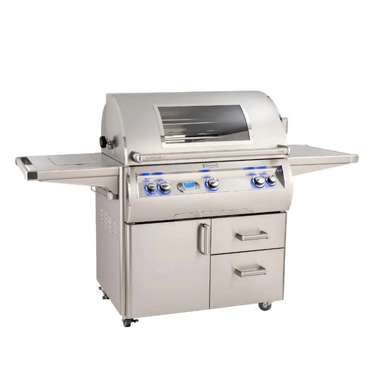 Fire Magic Echelon 36-Inch Portable Gas Grill, Single Side Burner, Rotisserie With Digital / Analog Thermometer - grillsNmore.com