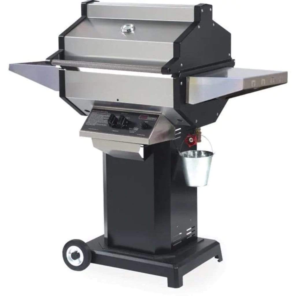 Phoenix SDBOC Stainless Steel Gas Grill Head On Black Aluminum Pedestal Cart - grillsNmore.com