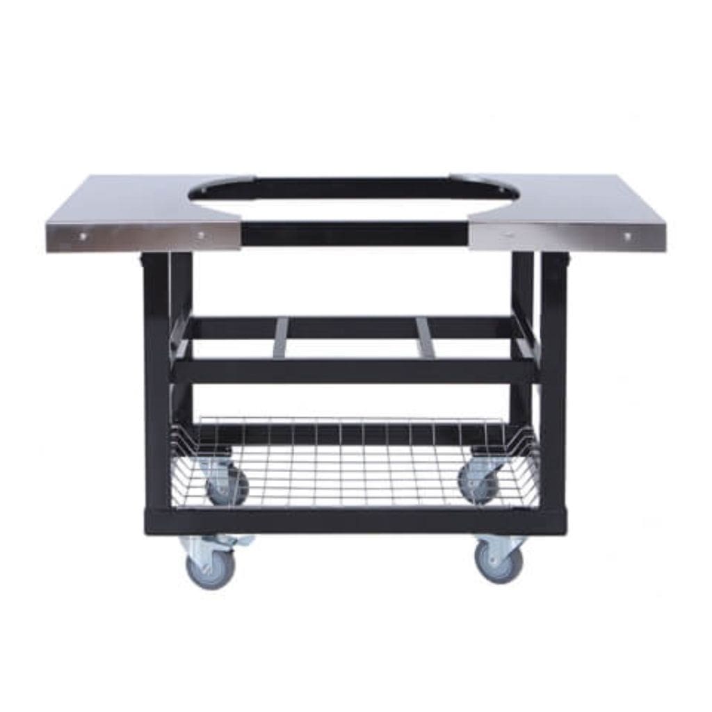 Primo Grill Cart Base with Basket and Stainless Steel Side Shelves - Grills N More
