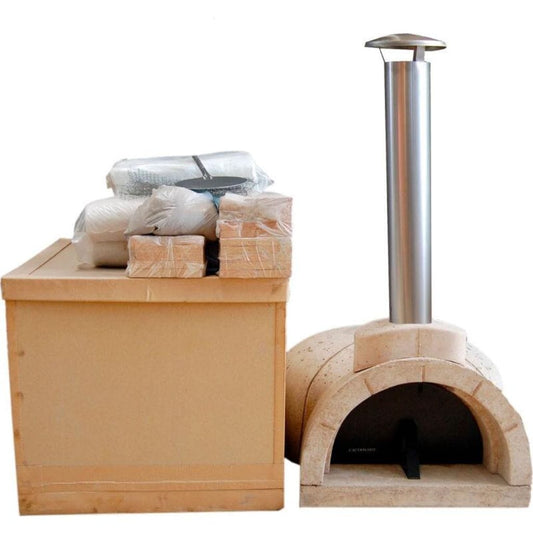 WPPO 39-Inch DIY Wood Fired Outdoor Pizza Oven - Includes SS Flue and Black Door - Grills N More